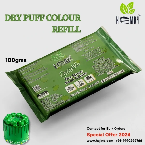 Green Dry Food Color Pouch