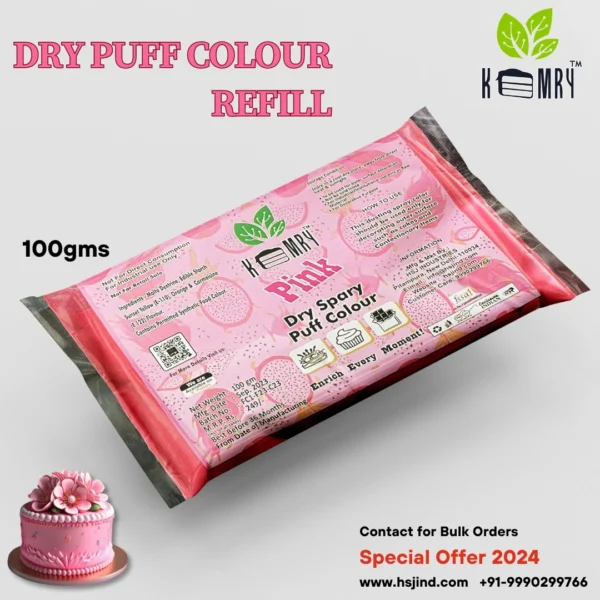 Pink Dry Food Color Pouch