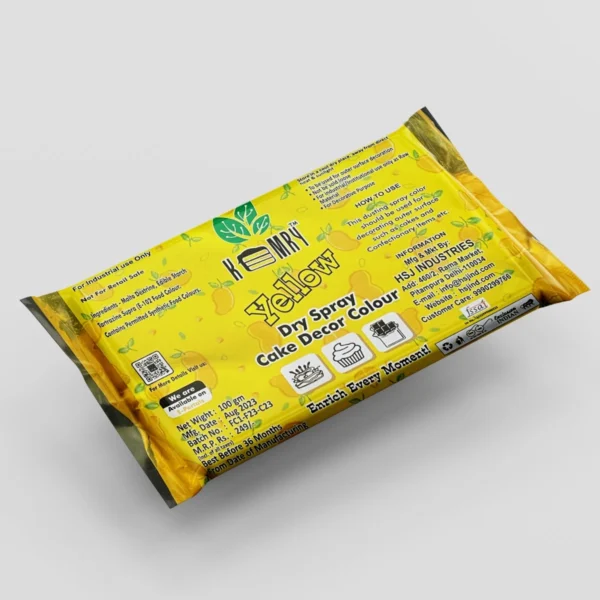 Yellow Dry Food Color Pouch