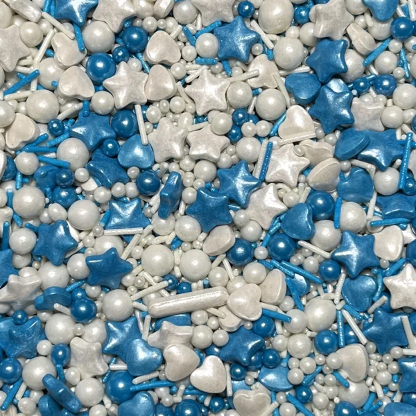 blue & white sprinkles mixture