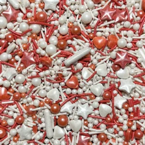 White & Red Sprinkles Mixture