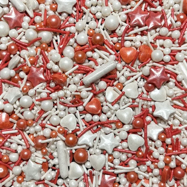 White & Red Sprinkles Mixture